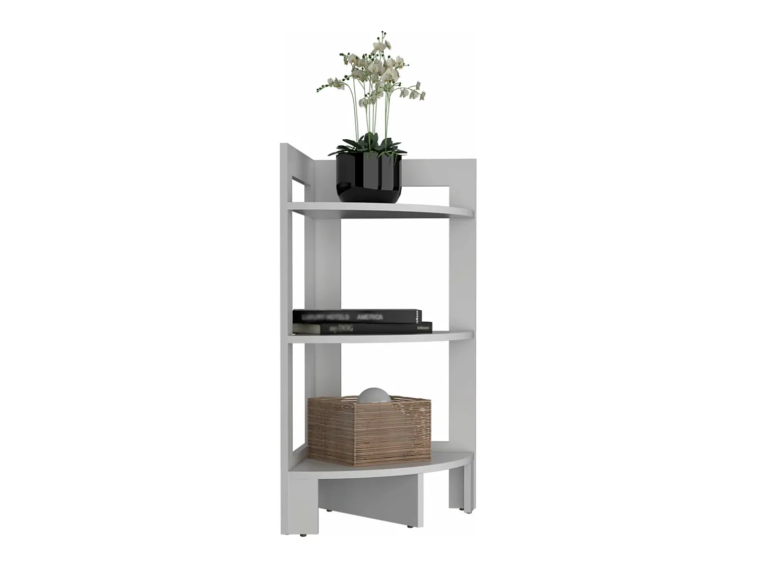 TuHome Banco de melamina Riga com 3 prateleiras , , 80.6 cm X 38.8 cm X 38.8 cm^ Mesa De Apoio