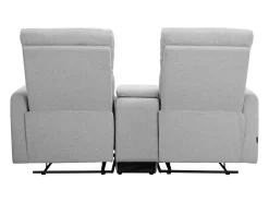 Poltrona|Loft24 Banco duplo reclinável Daoulas Belfast claro. Tecido Cinzento
