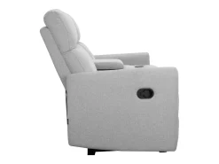 Poltrona|Loft24 Banco duplo reclinável Daoulas Belfast claro. Tecido Cinzento