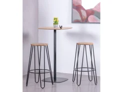 Banco|Nest Dream Banco Industrial em madeira de freixo (75cm) - Lisboa - Preto