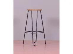 Banco|Nest Dream Banco Industrial em madeira de freixo (75cm) - Lisboa - Preto