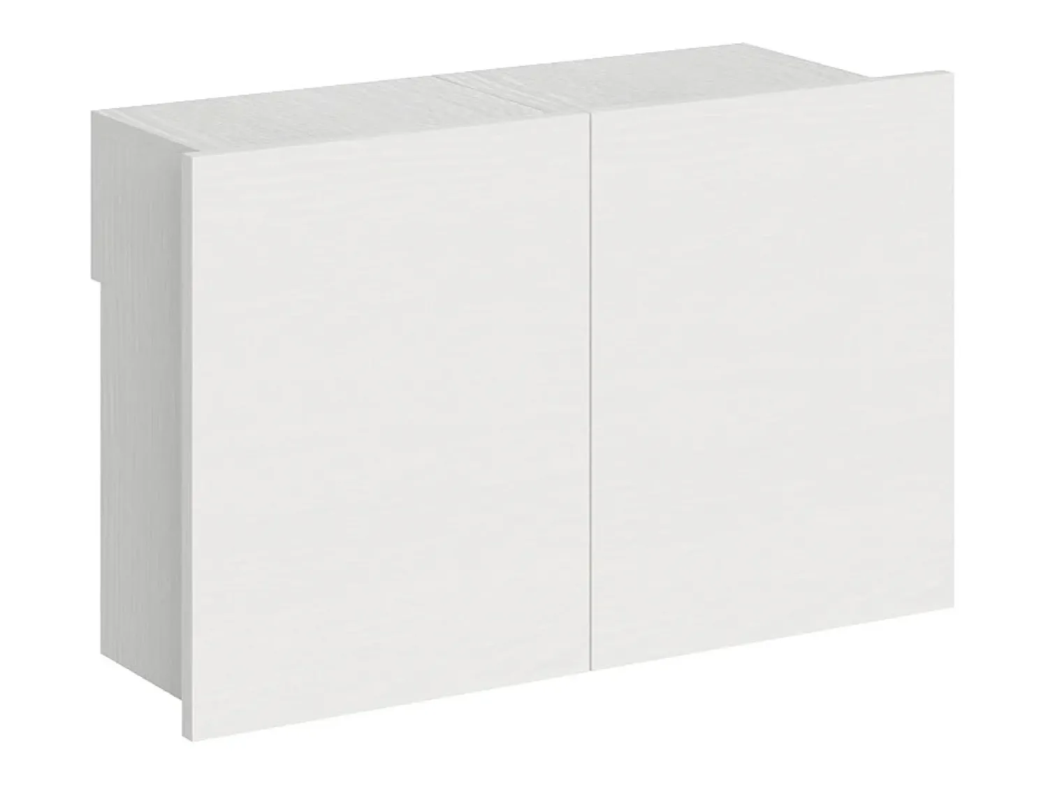 Consola|ITAMOBY Banco inferior extensível 26x72/300 cm Evolve Cinza Branca extensões internas Branco