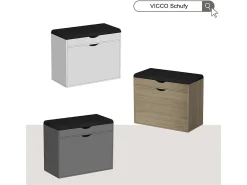 Clearance Vicco Banco para sapatos antracite 60x30x51 schufy Cinza antracite