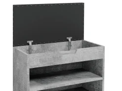 Móvel De Arrumação|Sapateira*Vicco Banco para sapatos betão 60x30x45 rolfe Cinzento claro