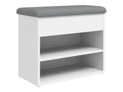 Móvel De Arrumação|Sapateira*vidaxl Banco para sapatos 62x32x50 cm madeira projetada Branco