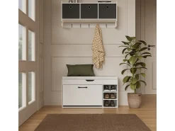Best Vicco Banco para sapatos 90x30x50 solino Branco