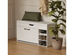Best Vicco Banco para sapatos 90x30x50 solino Branco