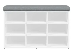 Móvel De Arrumação|Sapateira*vidaxl Banco para sapatos 82x32x50 cm madeira projetada Branco