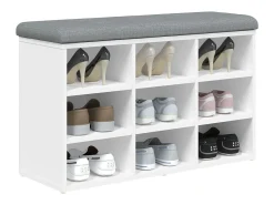 Móvel De Arrumação|Sapateira*vidaxl Banco para sapatos 82x32x50 cm madeira projetada Branco