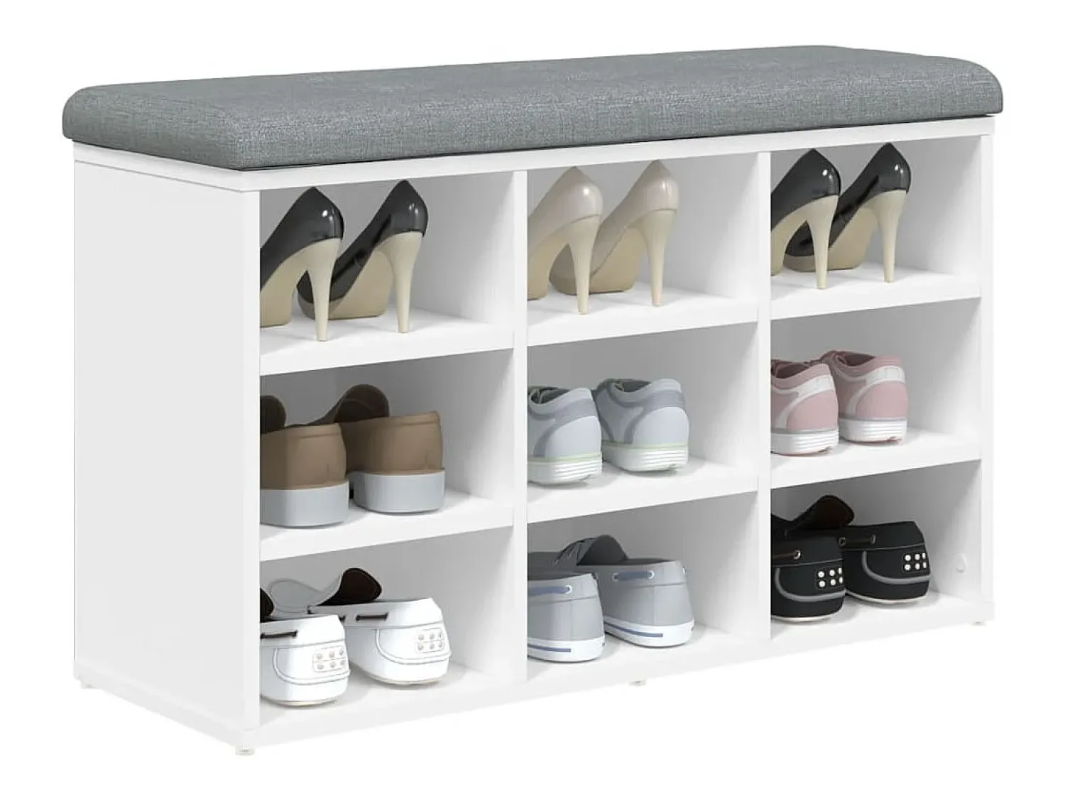 Móvel De Arrumação|Sapateira*vidaxl Banco para sapatos 82x32x50 cm madeira projetada Branco