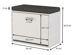 Outlet Vicco Banco para sapatos 60x30x49.5 georg Branco