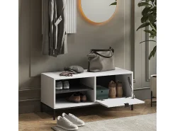 Móvel De Arrumação|Sapateira|Vicco Banco para sapatos 100x40x45 eliza Branco
