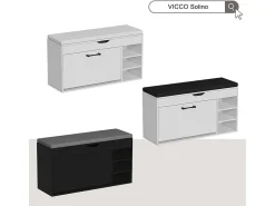 Vicco Banco para sapatos branco/ 90x30x50 solino^ Móvel De Arrumação|Sapateira