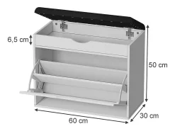 Móvel De Arrumação|Sapateira|Vicco Banco para sapatos 60x30x51 schufy Branco