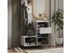 Móvel De Arrumação|Sapateira*Vicco Banco para sapatos 100x40x98.5 eliza Branco