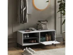 Vicco Banco para sapatos cinza 100x40x45 eliza^ Móvel De Arrumação|Sapateira