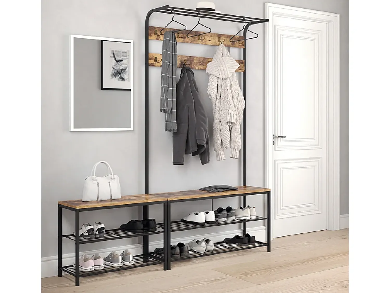 Vicco Banco para sapatos madeira antiga 70x30x51.5 fyrk^ Móvel De Arrumação|Sapateira