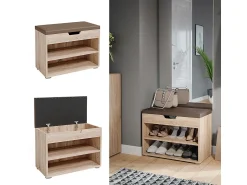 Vicco Banco para sapatos sonoma 60x30x45 rolfe^ Móvel De Arrumação|Sapateira
