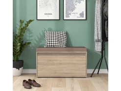 Vicco Banco para sapatos sonoma 80x39x45 iker^ Móvel De Arrumação|Sapateira