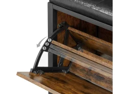 Móvel De Arrumação|Sapateira* Banco para Sapatos 80x30x51 cm preto vintage castanho Preto / Castanho