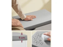 Discount Banco para sapatos 30x60x44 cm branco Cinzento / Branco