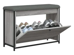 Best vidaxl Banco sapateira c/ gaveta articulada 82x32x56cm sonoma Cinzento