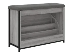 Best vidaxl Banco sapateira c/ gaveta articulada 82x32x56cm sonoma Cinzento