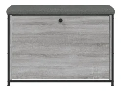 Best vidaxl Banco sapateira c/ gaveta articulada 82x32x56cm sonoma Cinzento
