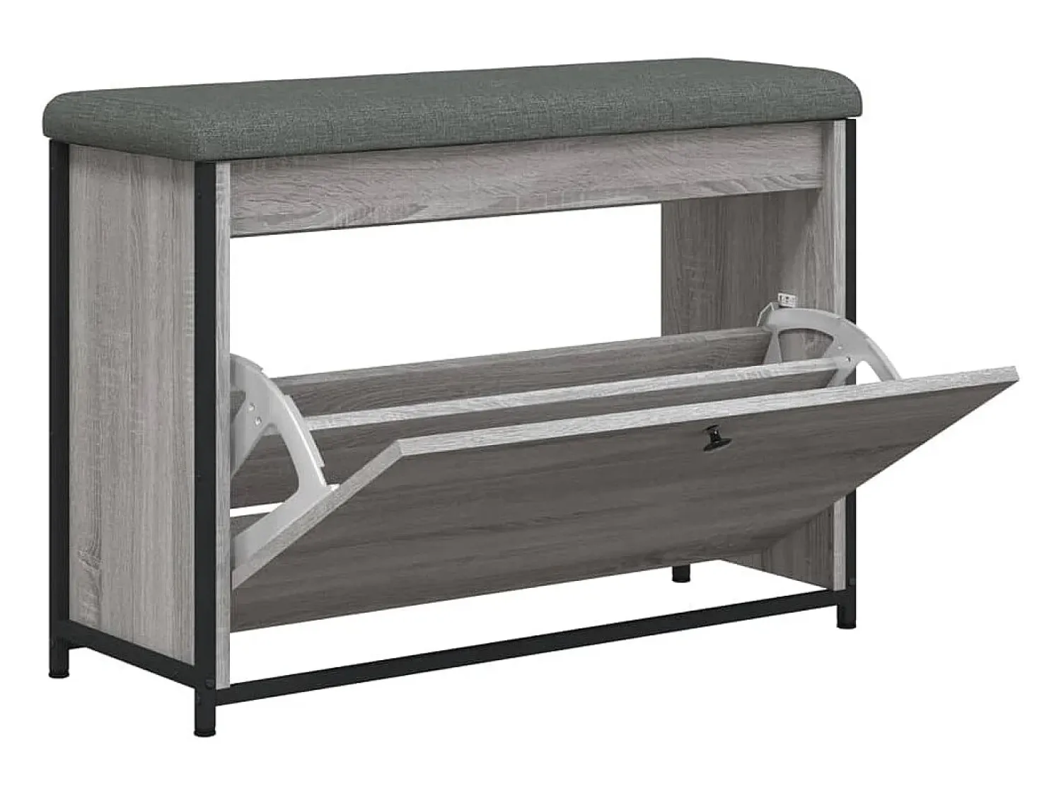 Best vidaxl Banco sapateira c/ gaveta articulada 82x32x56cm sonoma Cinzento
