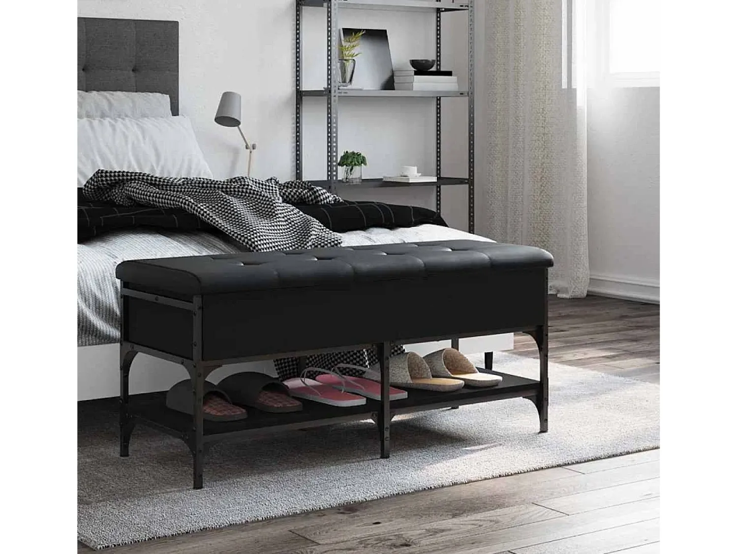 vidaxl Banco sapateira 102x42x45 cm derivados de madeira^ Móvel De Arrumação|Sapateira