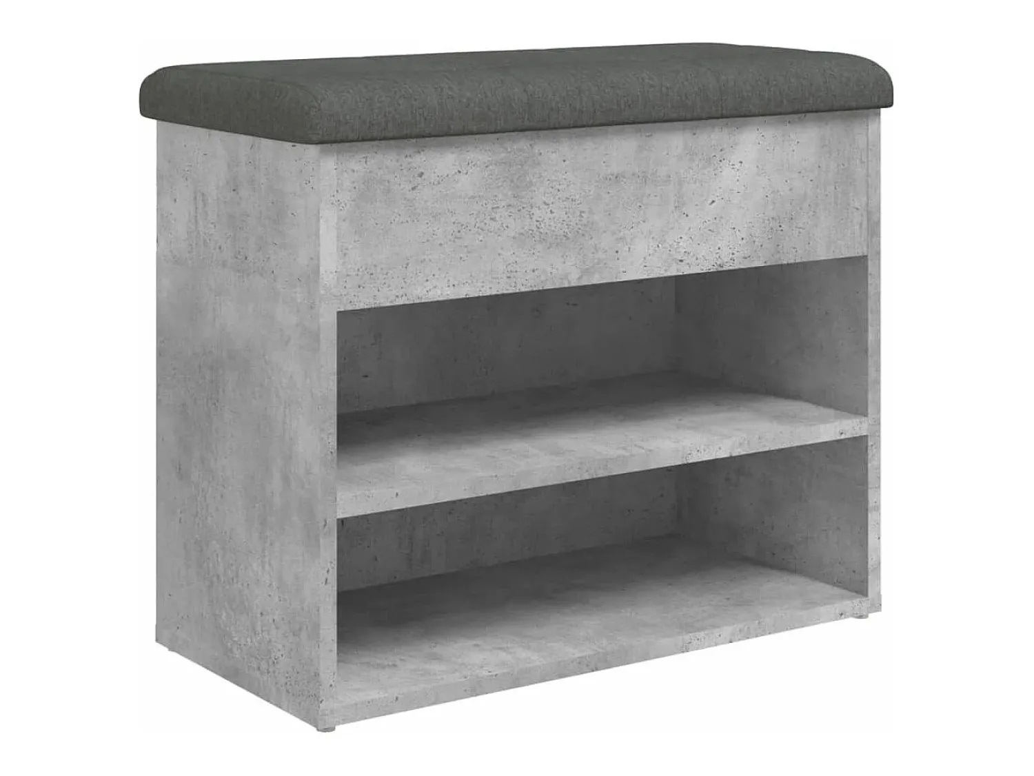 Móvel De Arrumação|Sapateira*vidaxl Banco sapateira 62x32x50 cm derivados madeira cinzento cimento Cinzento claro