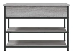 New vidaxl Banco sapateira 70x42,5x50 cm derivados madeira sonoma Cinzento