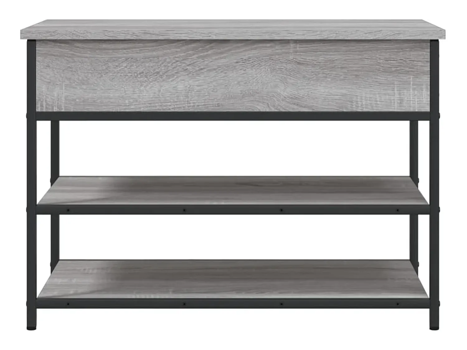 New vidaxl Banco sapateira 70x42,5x50 cm derivados madeira sonoma Cinzento