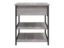 New vidaxl Banco sapateira 70x42,5x50 cm derivados madeira sonoma Cinzento