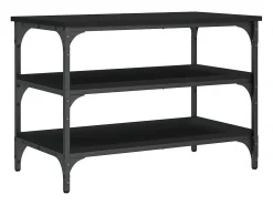 Hot vidaxl Banco sapateira 70x38,5x49 cm derivados de madeira Preto