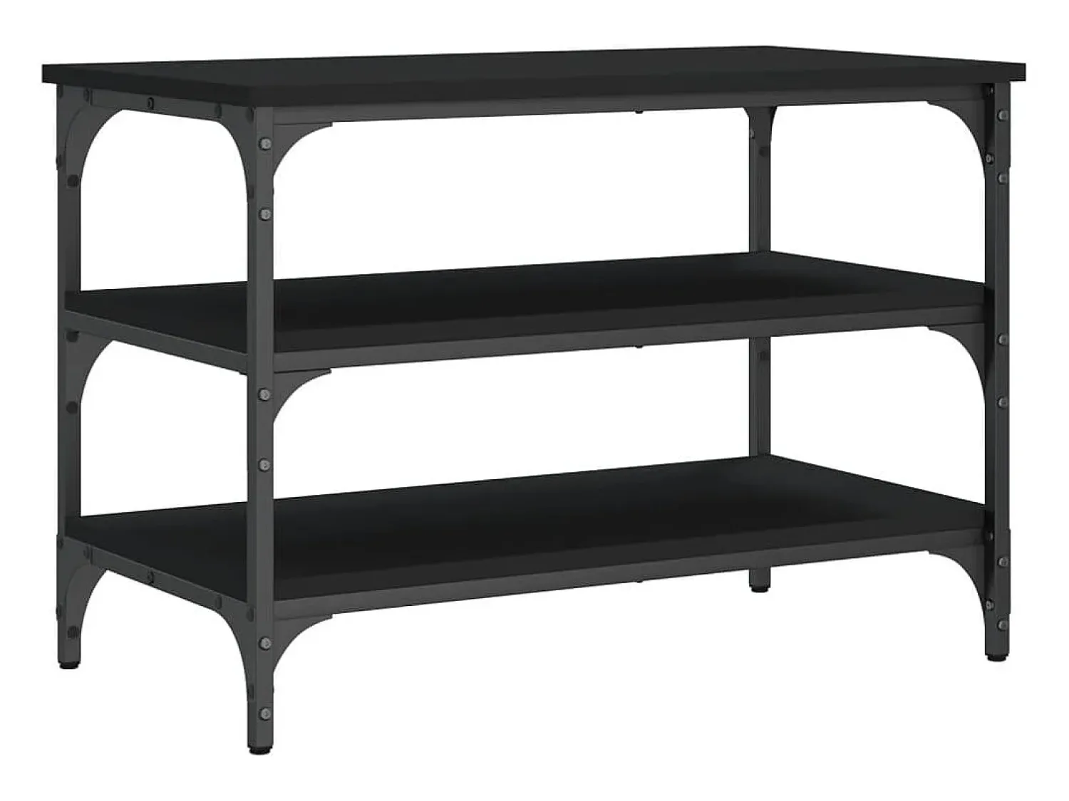 Hot vidaxl Banco sapateira 70x38,5x49 cm derivados de madeira Preto