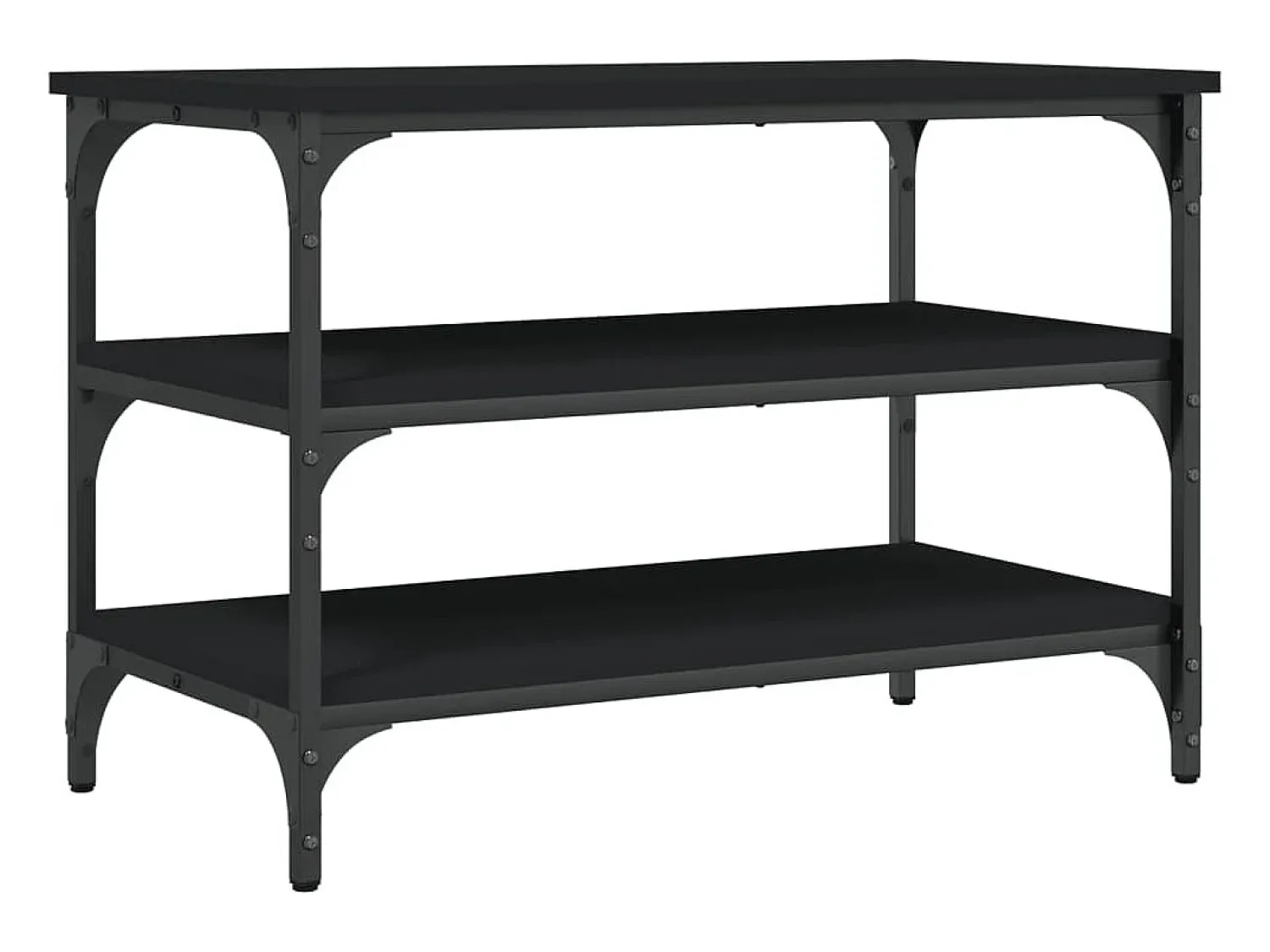 Hot vidaxl Banco sapateira 70x38,5x49 cm derivados de madeira Preto