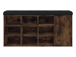 Móvel De Arrumação|Sapateira|vidaxl Banco sapateira 102x32x50 cm derivados madeira carvalho fumado Natural claro