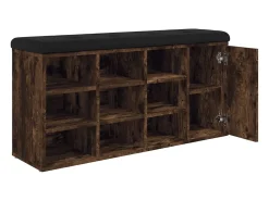 Móvel De Arrumação|Sapateira|vidaxl Banco sapateira 102x32x50 cm derivados madeira carvalho fumado Natural claro