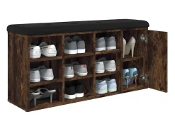 Móvel De Arrumação|Sapateira|vidaxl Banco sapateira 102x32x50 cm derivados madeira carvalho fumado Natural claro