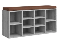 Móvel De Arrumação|Sapateira*vidaxl Banco sapateira 103x30x48 cm derivados madeira cinzento sonoma Cinzento claro