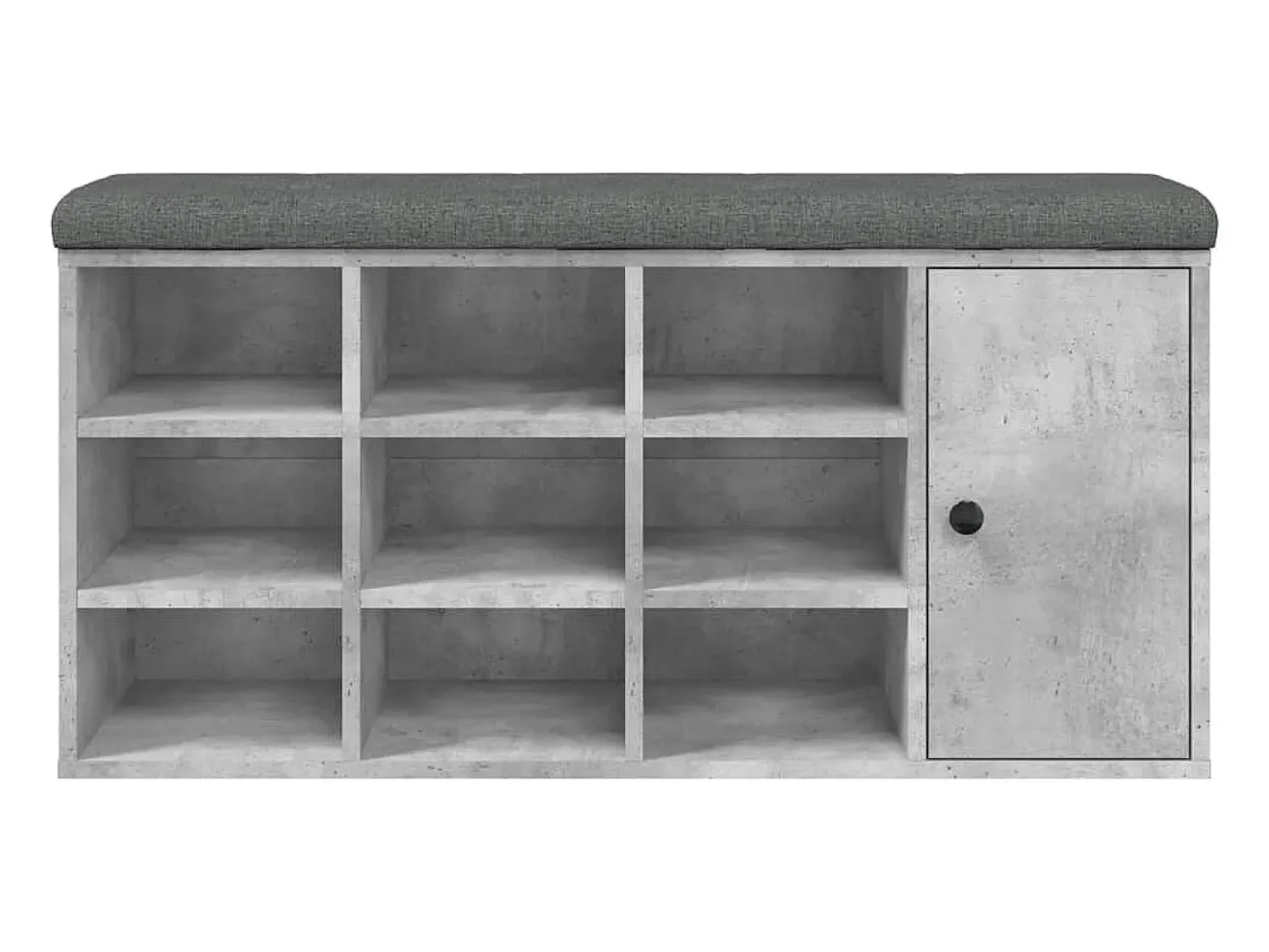 Clearance vidaxl Banco sapateira 102x32x50 cm derivados madeira cimento Cinzento