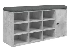 Clearance vidaxl Banco sapateira 102x32x50 cm derivados madeira cimento Cinzento