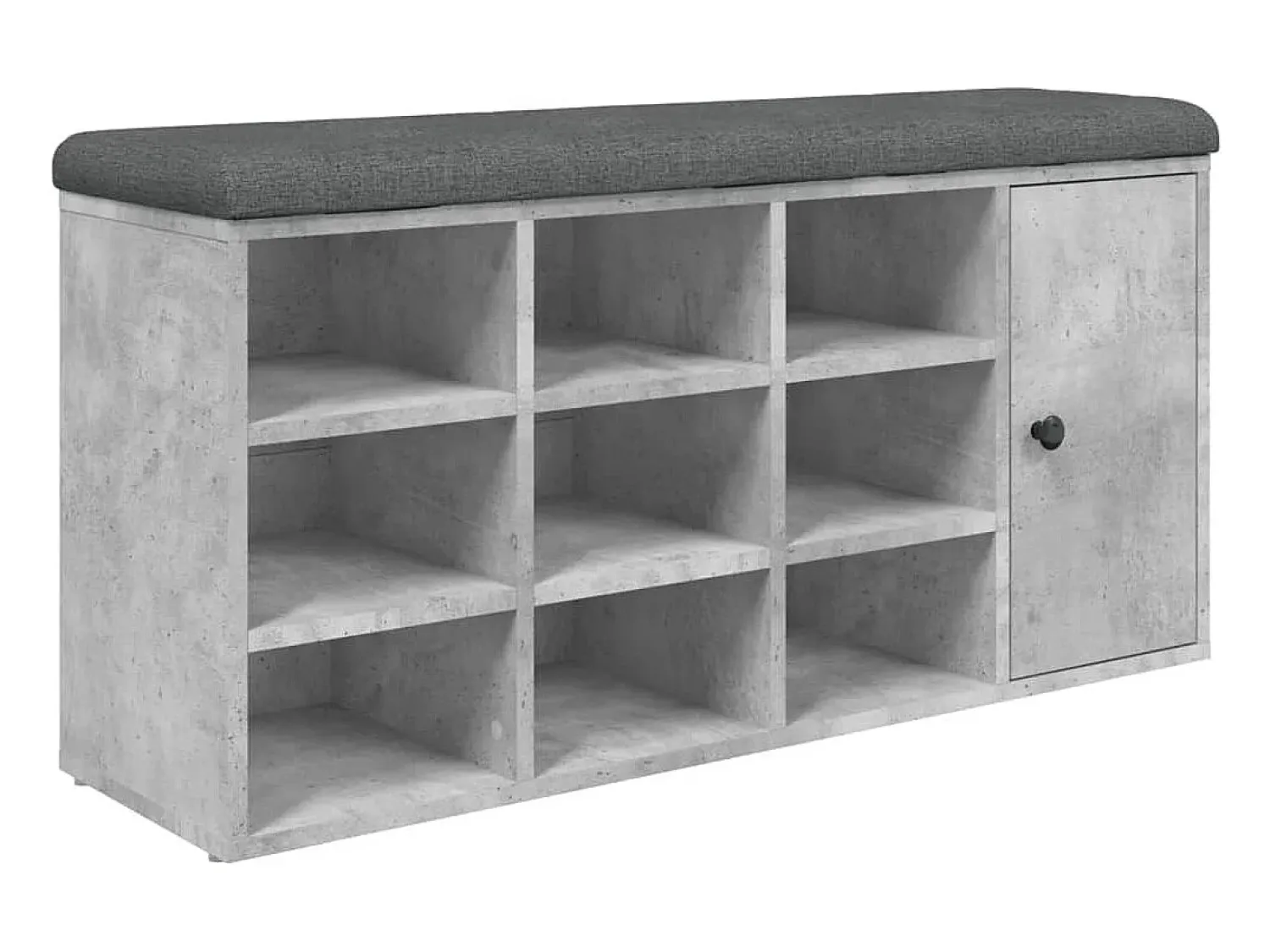 Clearance vidaxl Banco sapateira 102x32x50 cm derivados madeira cimento Cinzento