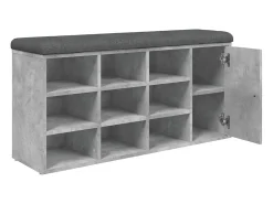 Clearance vidaxl Banco sapateira 102x32x50 cm derivados madeira cimento Cinzento