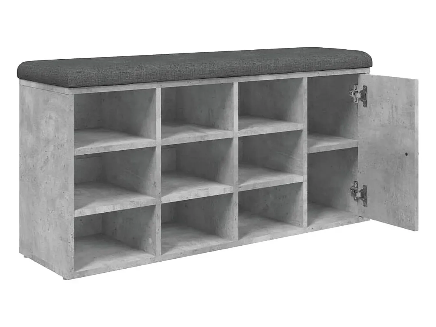 Clearance vidaxl Banco sapateira 102x32x50 cm derivados madeira cimento Cinzento