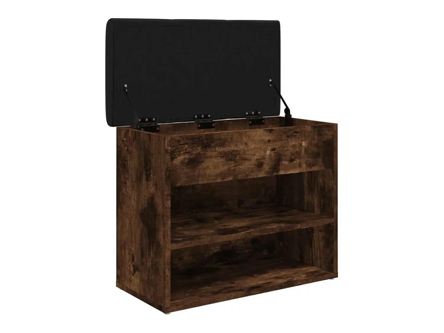 Banco sapateira 62x32x50 cm derivados madeira carvalho fumado PT162806^ Móvel De Arrumação|Sapateira