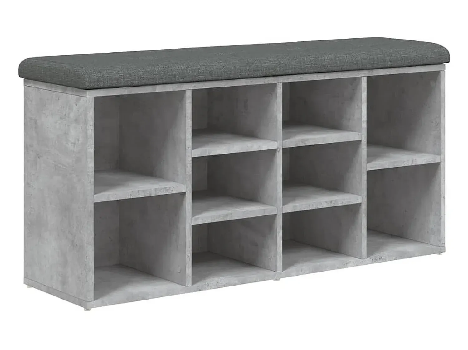 Móvel De Arrumação|Sapateira* Banco sapateira 102x32x50 cm derivados madeira cimento PT313962 Cinzento