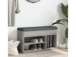 Móvel De Arrumação|Sapateira| Banco sapateira 82x32x45,5 cm derivados madeira sonoma PT626591 Cinzento