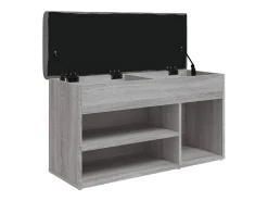 Móvel De Arrumação|Sapateira| Banco sapateira 82x32x45,5 cm derivados madeira sonoma PT626591 Cinzento
